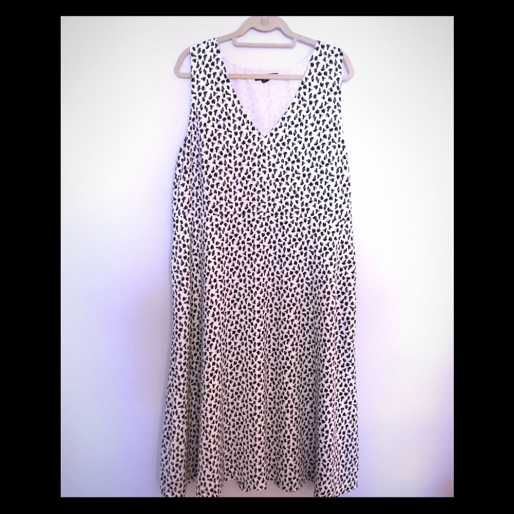 Banana Republic Print Midi Fit-and-Flare Dress